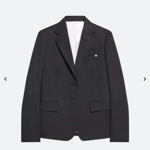 NWT Helmut Lang Curved Classic Blazer Jacket In Black - Size 6